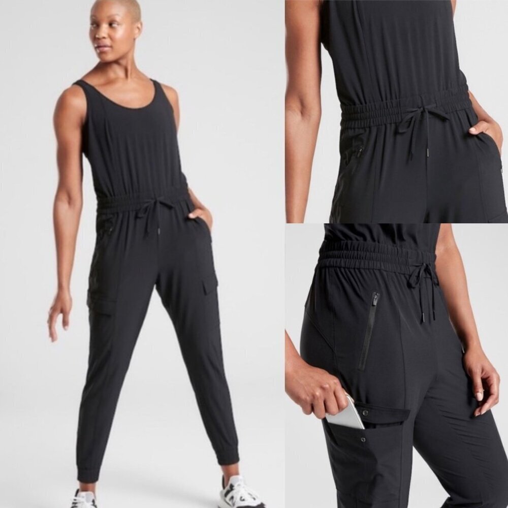 New! Athleta Black Unbound Jumpsuit Size XS 41873